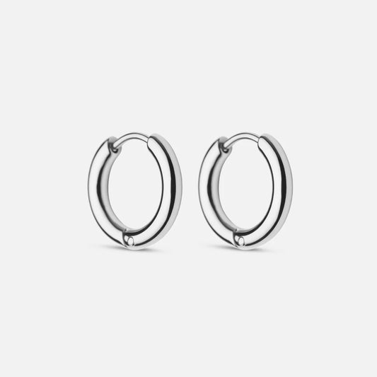 Basic Hoops Øreringe Sølvfarvet 15mm