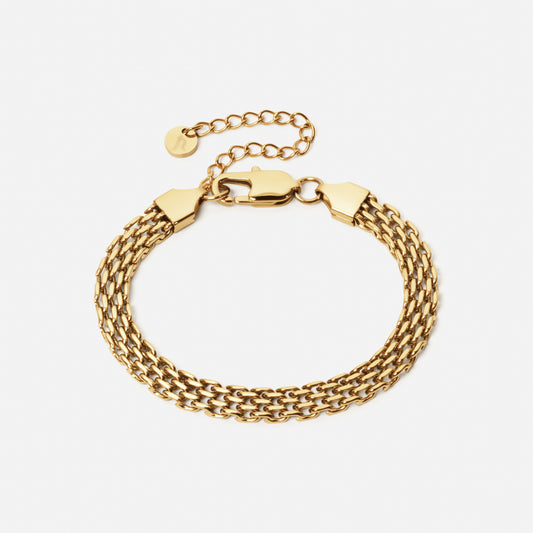 Mesh Armbånd 18K Guldbelagt 6mm
