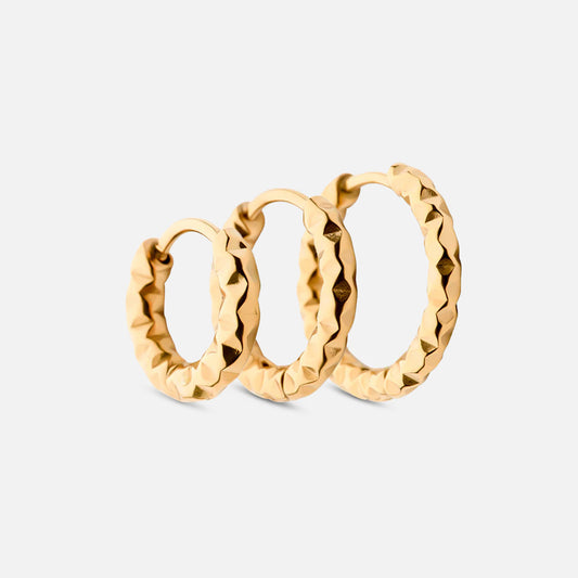 Astra Hoops Øreringe 18K Guldbelagt 12/15/18mm