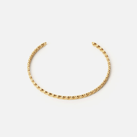 Twisted Bangle 18K Guldbelagt 5mm