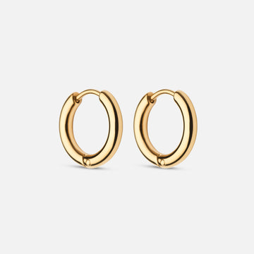 Basic Hoops Øreringe 18K Guldbelagt 15mm - Josephine Nord