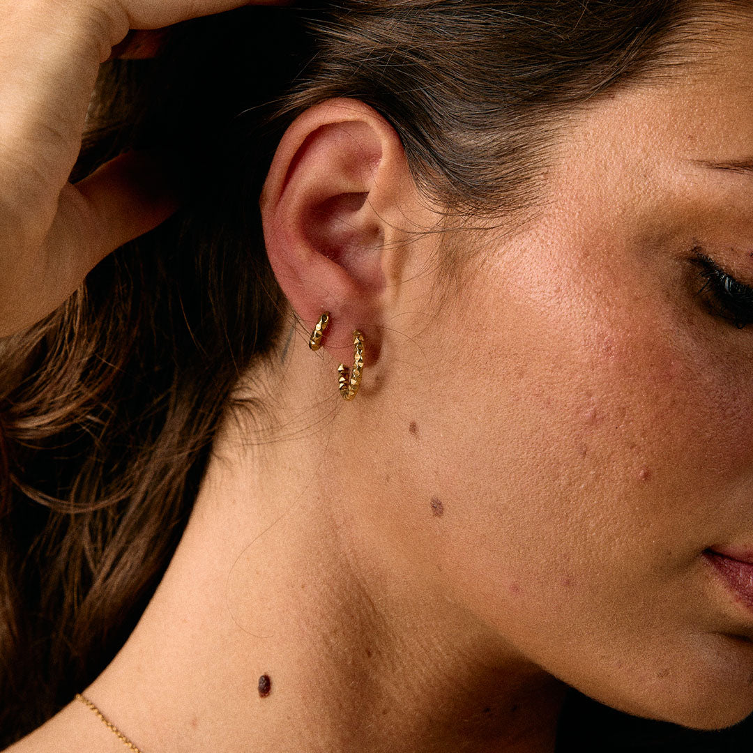 Astra Hoops Øreringe 18K Guldbelagt 18mm