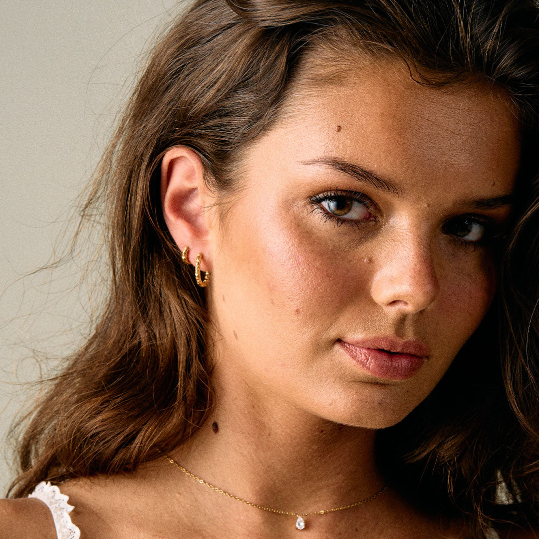 Astra Hoops Øreringe 18K Guldbelagt 18mm