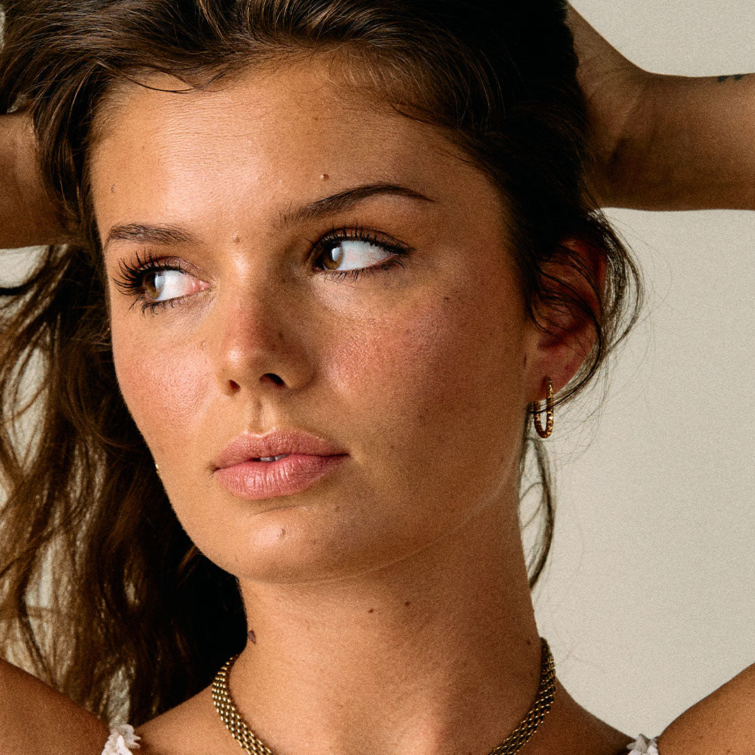 Astra Ovale Hoops Øreringe 18K Guldbelagt