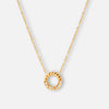 Twisted White Zirkon Halskæde 18K Guldbelagt