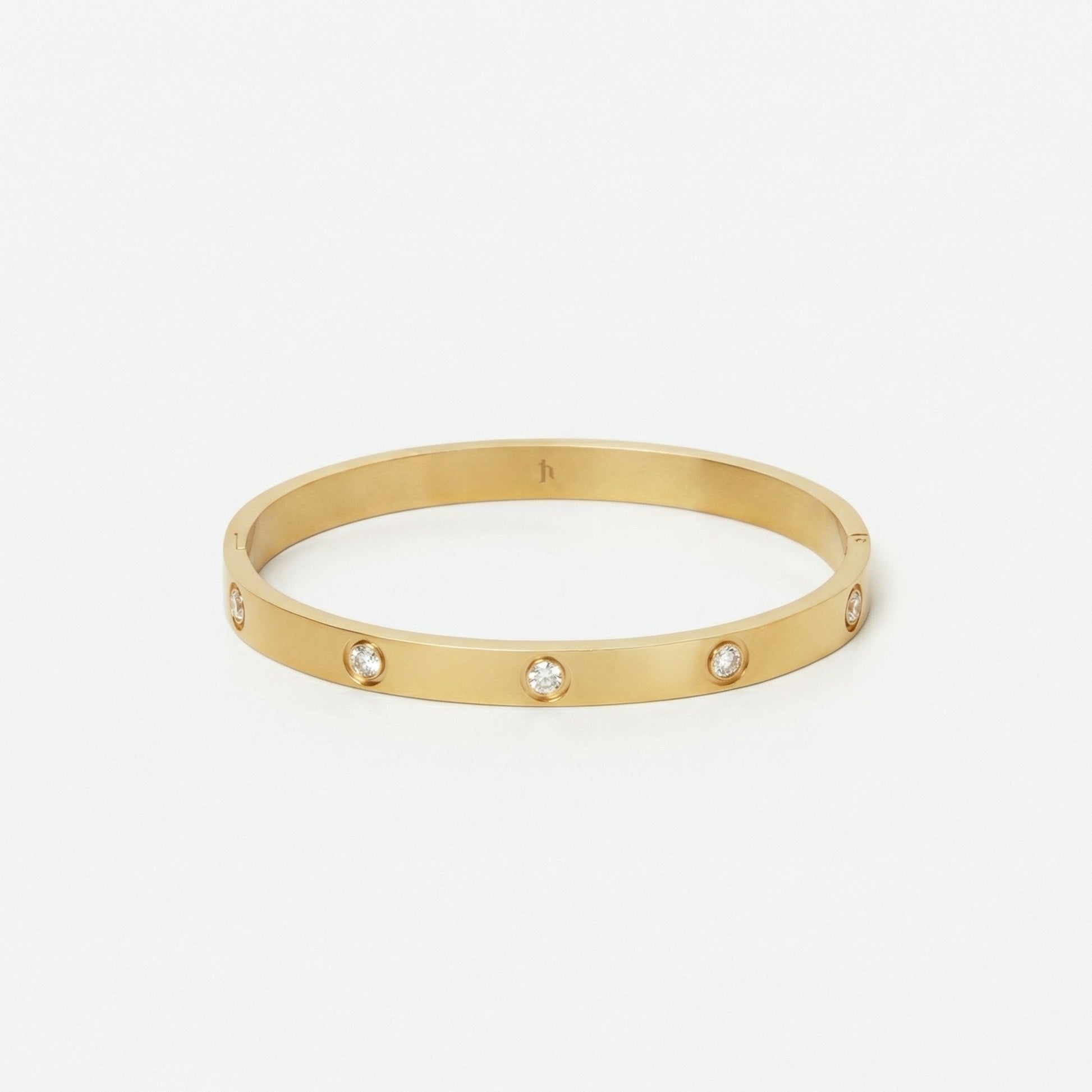 Crystal Bangle 18K Guldbelagt 6mm