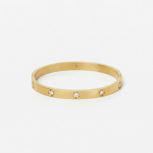 Crystal Bangle 18K Guldbelagt 6mm