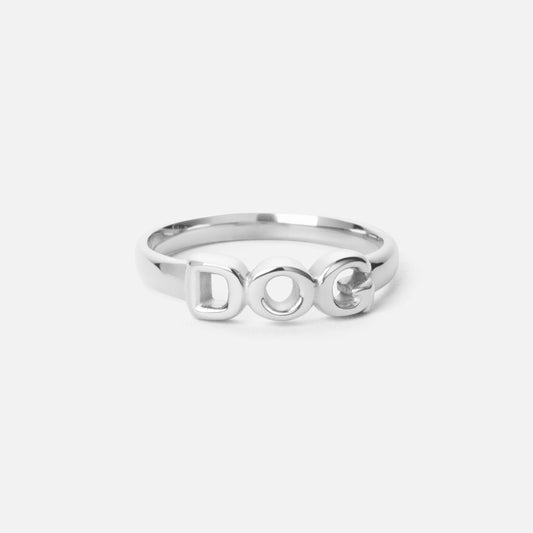DOG Ring Sølvfarvet