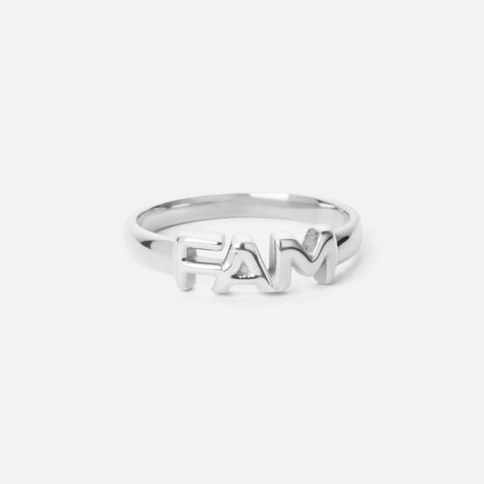 FAM Ring Sølvfarvet