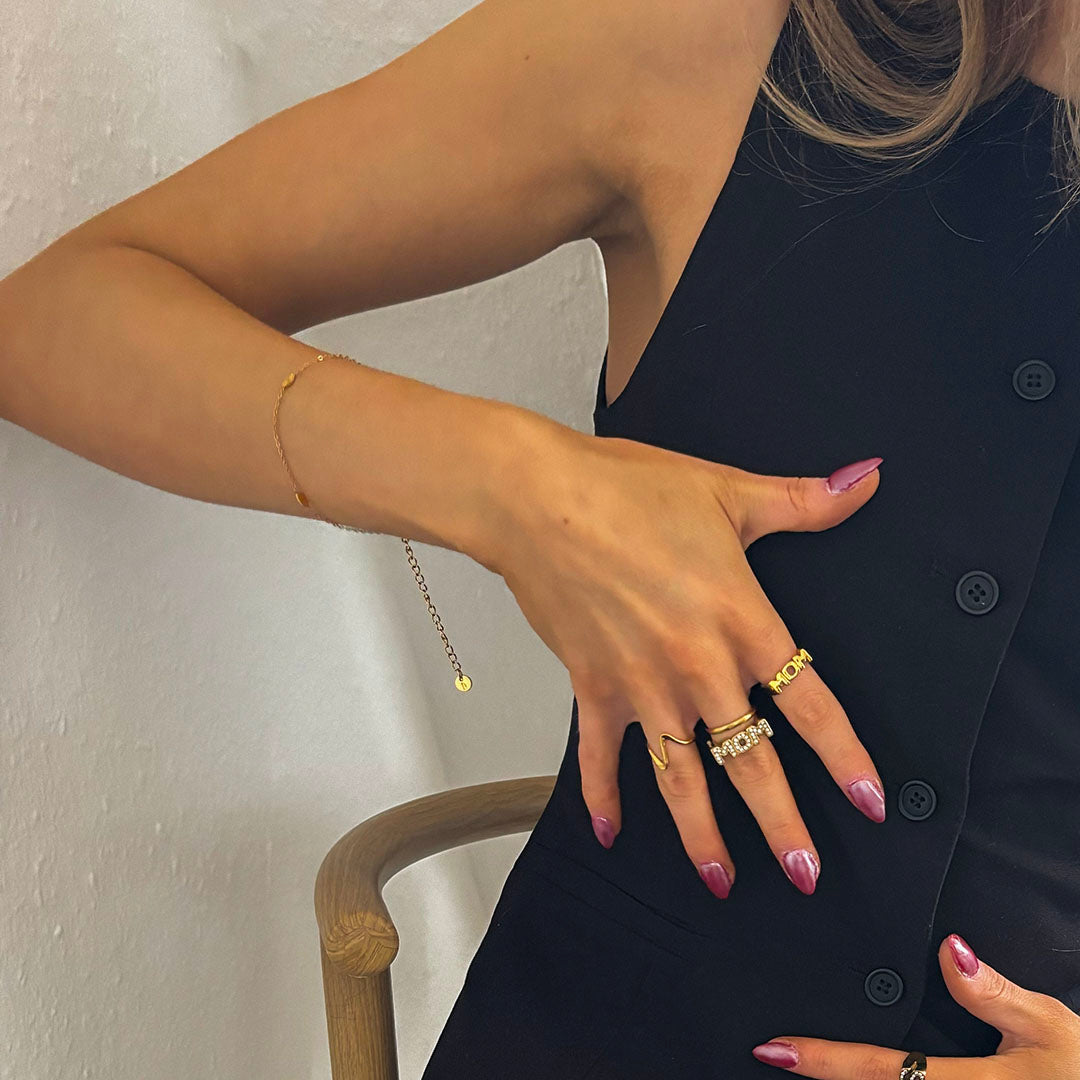 MOM Zirkon Ring 18K Guldbelagt - Josephine Nord
