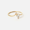 Ice Drop Zirkon Ring 18K Guldbelagt