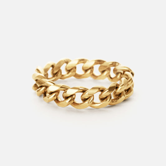 Panser Facet Ring 18K Guldbelagt