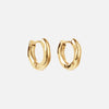 Wavy Hoops 18K Guldbelagt 14mm
