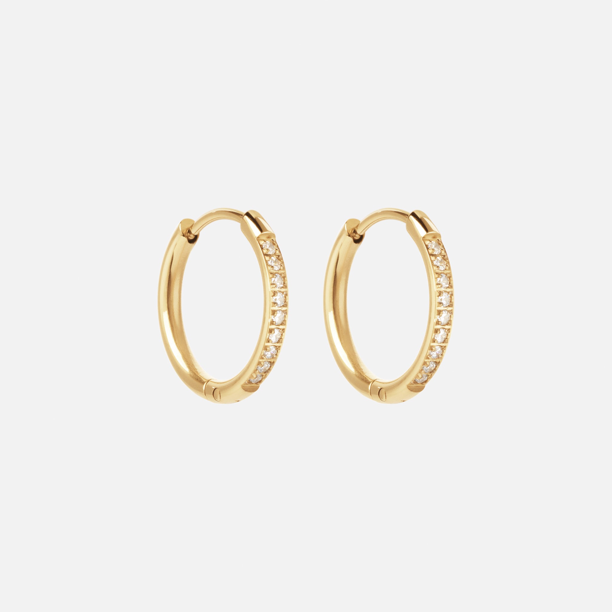 Zircon Øreringe 18K Guldbelagt 16mm