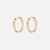 Zirkon Hoops Øreringe 18K Guldbelagt 16mm
