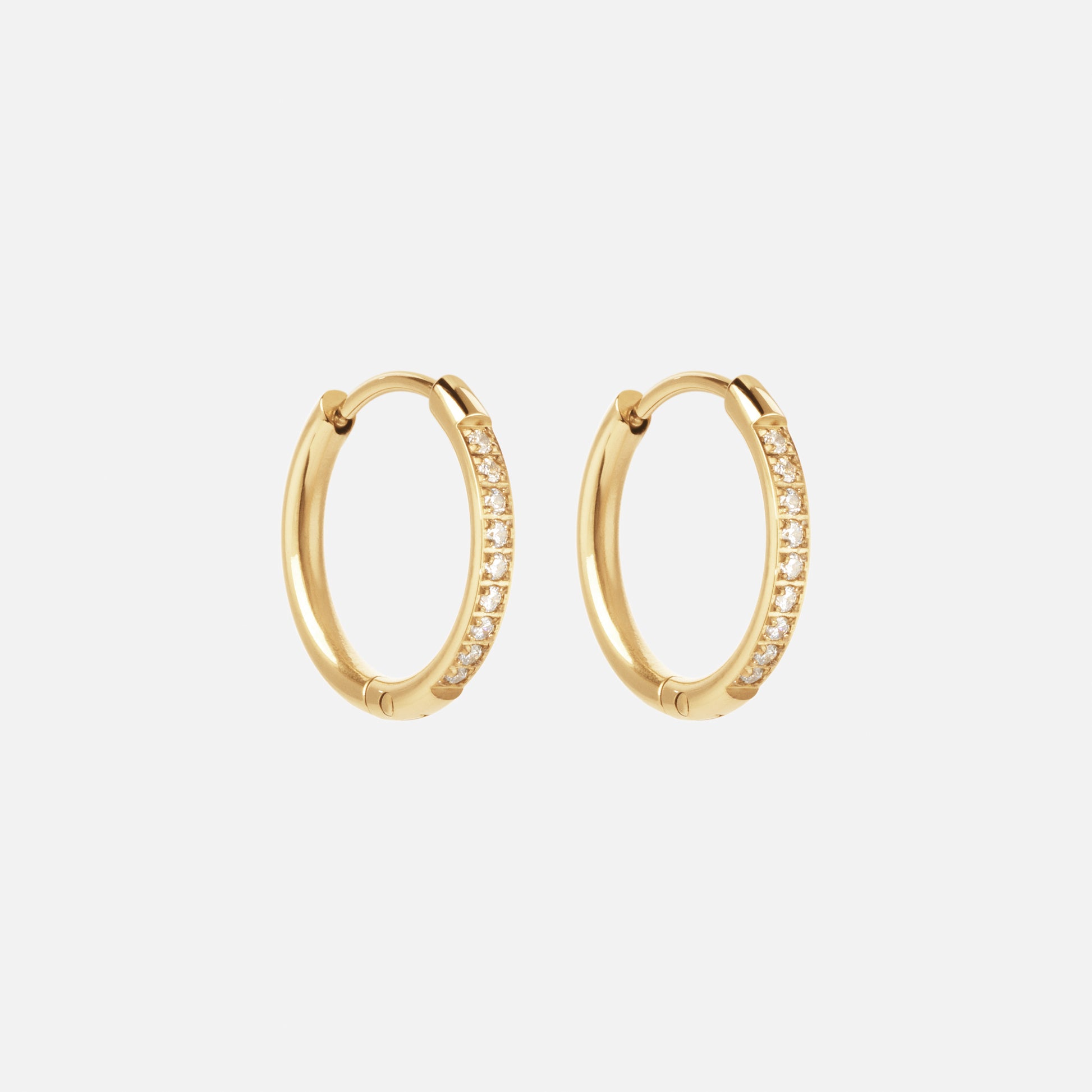Zircon Øreringe 18K Guldbelagt 16mm