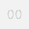 Zirkon Hoops Øreringe Sølvfarvet 16mm