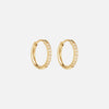 Zirkon Hoops Øreringe 18K Guldbelagt 14mm