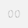 Zirkon Hoops Øreringe Sølvfarvet 14mm