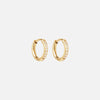Zirkon Hoops Øreringe 18K Guldbelagt 12mm