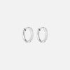 Zirkon Hoops Øreringe Sølvfarvet 12mm