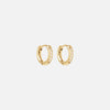Zirkon Hoops Øreringe 18K Guldbelagt 10mm