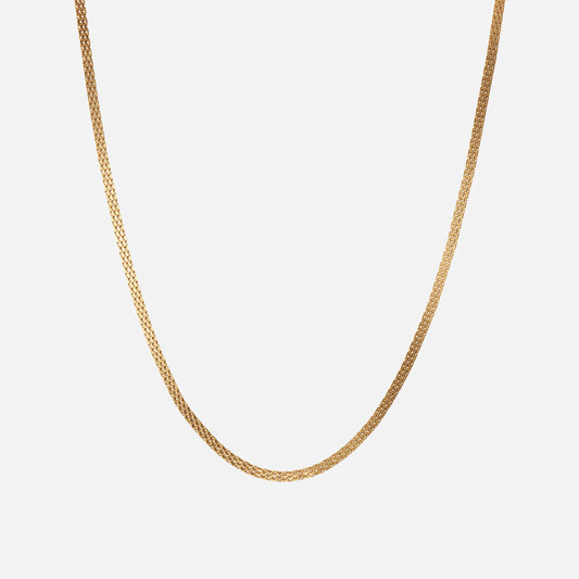 Mesh Halskæde 18K Guldbelagt 3mm