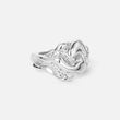 Lava Texture Ring Sølvfarvet