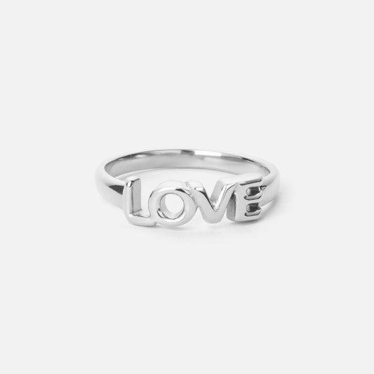 LOVE Ring Sølvfarvet