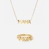 Mama Halskæde & MOM Ring 18K Guldbelagt