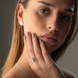 Marguerit Ring Sølvfarvet 12mm