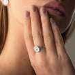 Marguerit Ring Sølvfarvet 12mm
