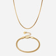 Mesh Halskæde + Armbånd 18K Guldbelagt 3mm