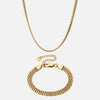 Mesh Halskæde + Armbånd 18K Guldbelagt 6mm