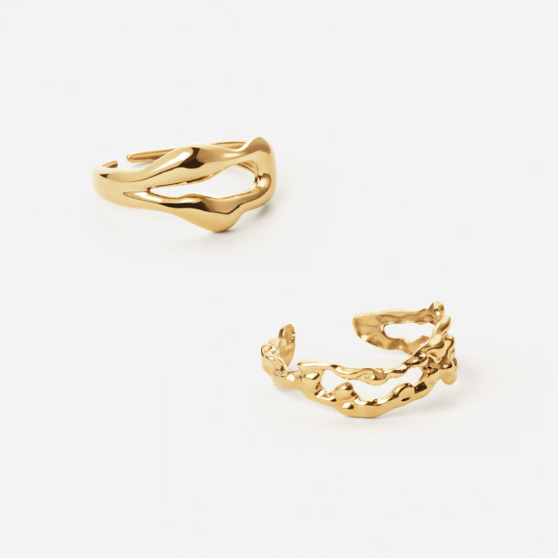 Rift + Meteor Justerbar Ring 18K Guldbelagt