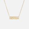 SISTER Zirkon Halskæde 18K Guldbelagt