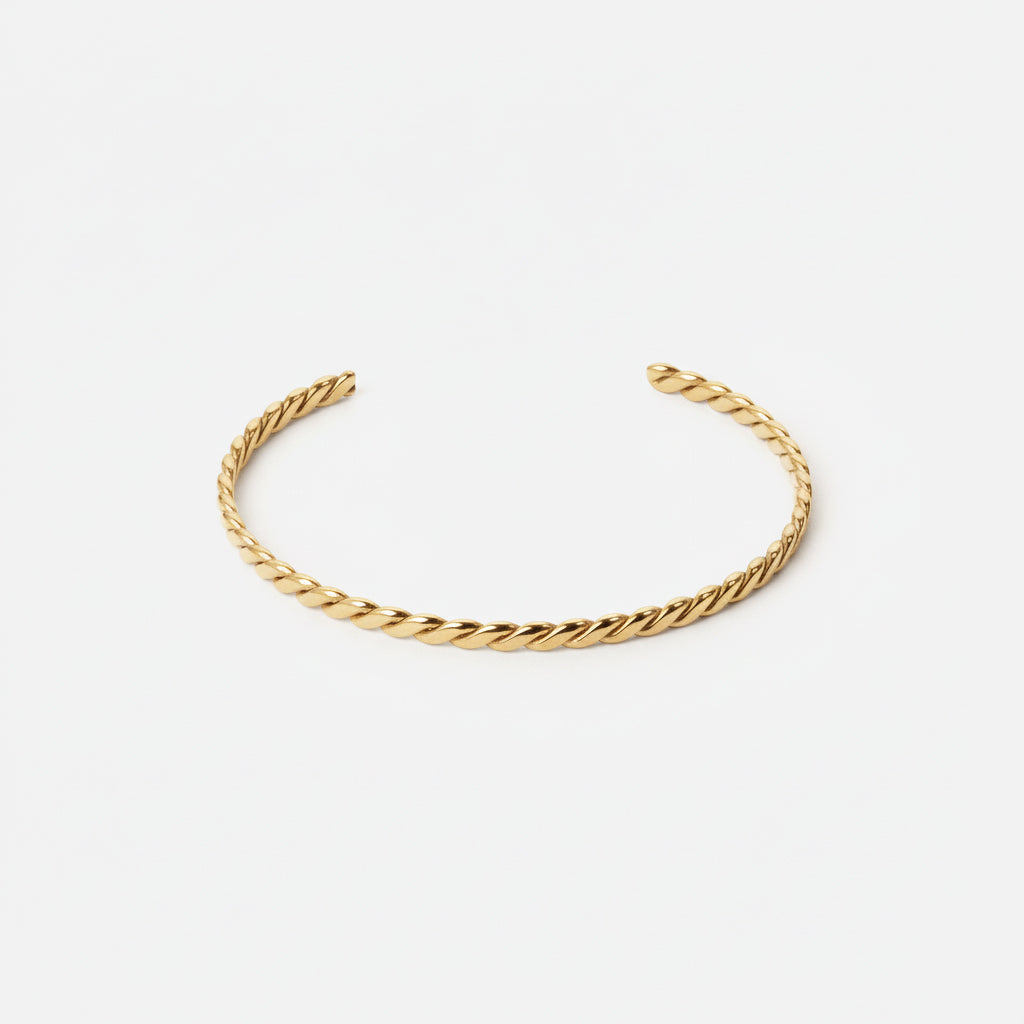 Twisted Bangle 18K Guldbelagt 5mm