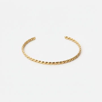 Twisted Bangle 18K Guldbelagt 5mm
