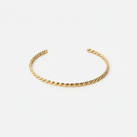 Twisted Bangle 18K Guldbelagt 5mm