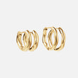 Wavy Hoops 20mm + Wavy Hoops 14mm 18K Guldbelagt