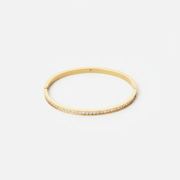 Zircon Bangle 18K Guldbelagt 4mm