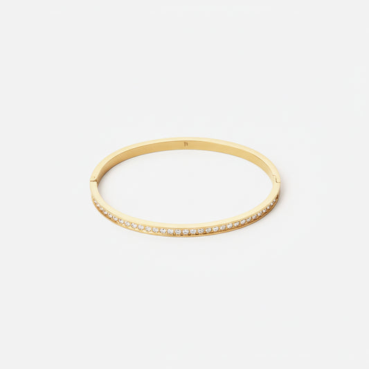 Zircon Bangle 18K Guldbelagt 4mm