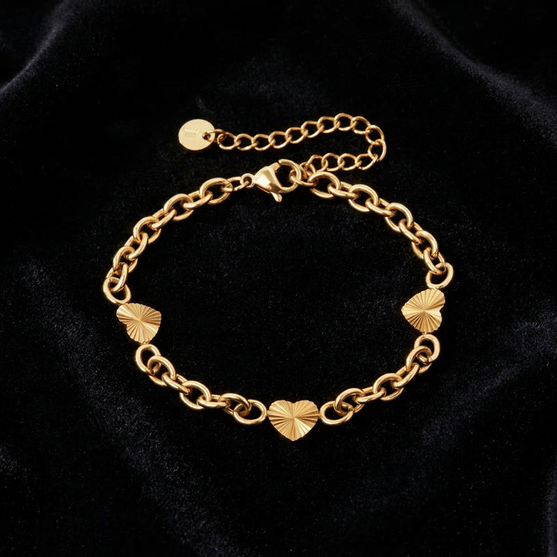 Sunset Heart Link armbånd