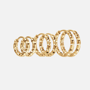 Astra Hoops Øreringe 18K Guldbelagt 12/15/18mm