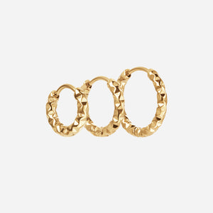 Astra Hoops Øreringe 18K Guldbelagt 12/15/18mm