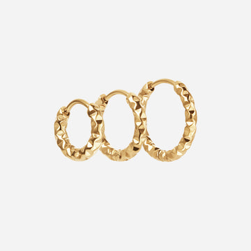 Astra Hoops Øreringe 18K Guldbelagt 12/15/18mm