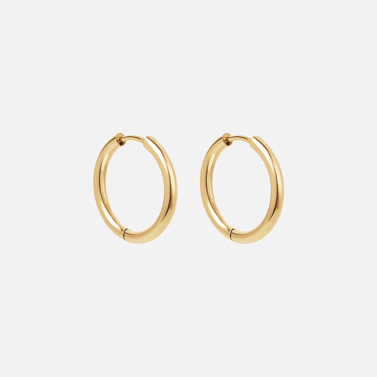 Basic Hoops Øreringe 18K Guldbelagt 21mm