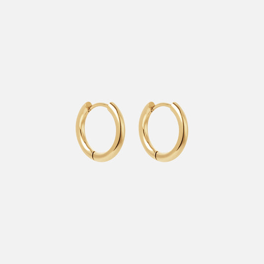 Basic Hoops Øreringe 18K Guldbelagt 17mm