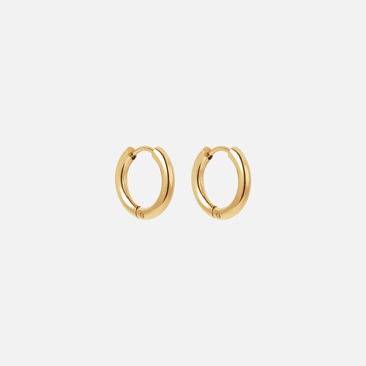 Basic Hoops Øreringe 18K Guldbelagt 15mm