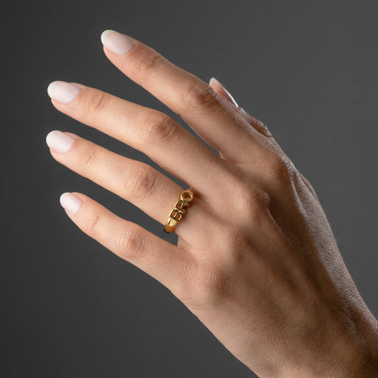 BRO Ring 18K Guldbelagt
